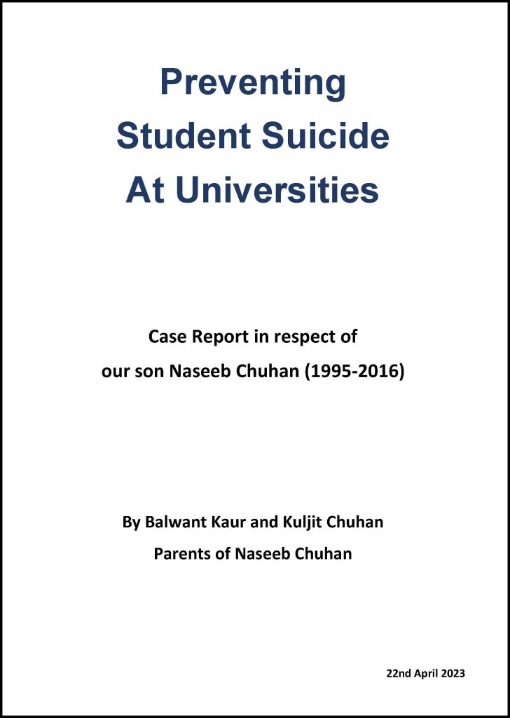 Preventing Student Suicide at Universities Case Report